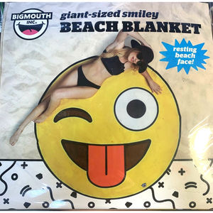 Giant Beach Blanket, Oversized Beach Towel, Ulta-Soft Microfiber Towel Emoji